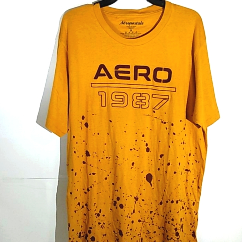 AEROPOSTALE GRAPHIC GOLD TEE SHIRT SIZE EXTRA LARGE NWOT